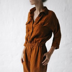 Mustard Linen Jumpsuit